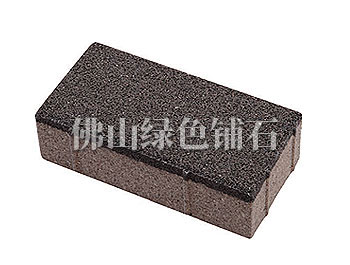 长沙陶瓷透水砖300*150*80mm 深灰